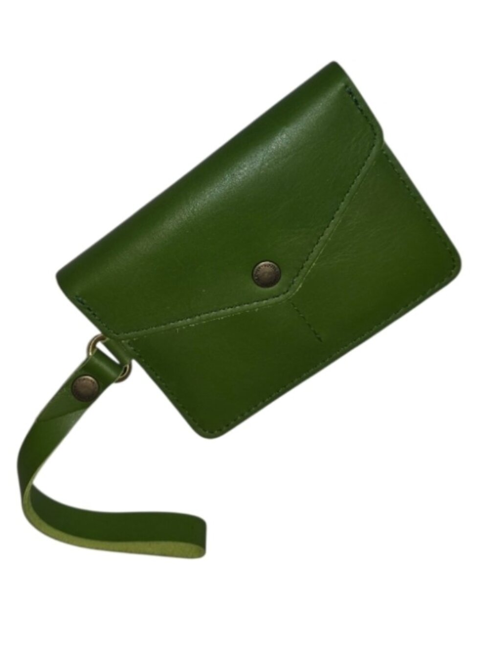 Portland Leather Goods Passport Wristlet Green Apple